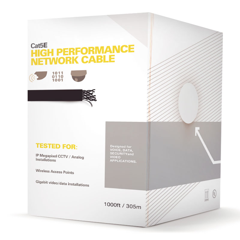 EPCAT5EV2, Bobina 305m, Cable UTP Cat5e, CCA, color Gris, Uso Interior